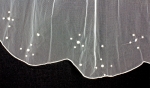 Veil - Pearl Embellishment - Multiple Layers with Finished Hem - 38" - VL-V119IV